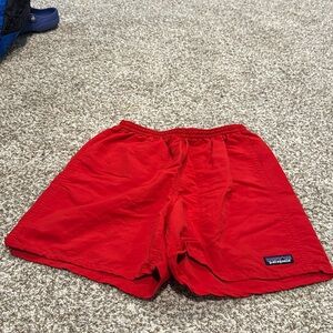 Red Patagonia Baggy 5 inch Shorts